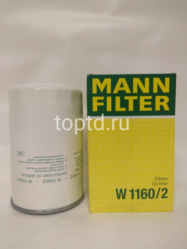 Фильтрт масляный № W1160/2 (Mann) 003560