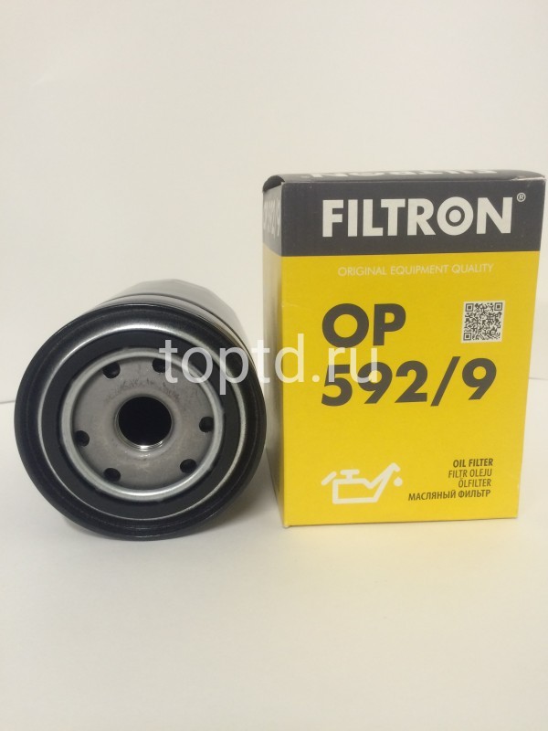 Фильтр масляный № OP592/9 (Filtron)
