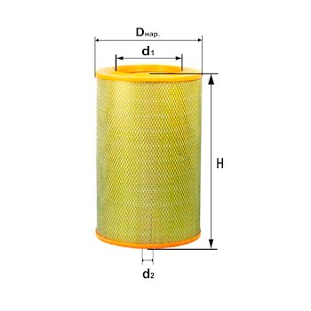 элемент фильтра воздушного основной № 4313 (Дифа) 005372