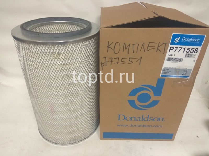 P771558 эл.фильтра возд.(осн.эл.)(712424,AF1802)№P771558(Donaldson) Donaldson