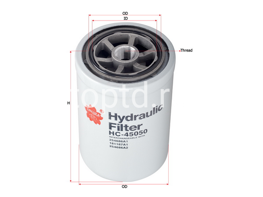 фильтр масл. (гидравл.трансмисс.)WB93/97-S/R5(CA0045177,HF35150,P179342)№HC45050(Sakura)
