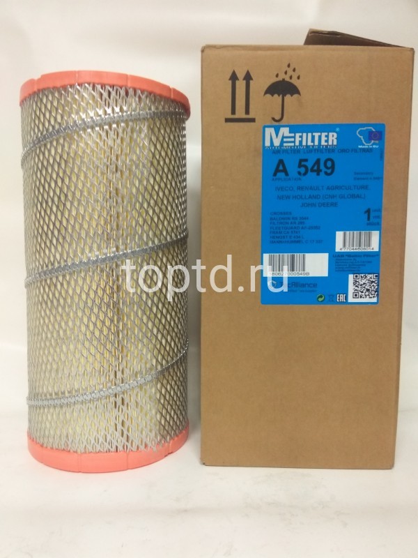 Фильтр воздушный № A549 (MFilter) 004675
